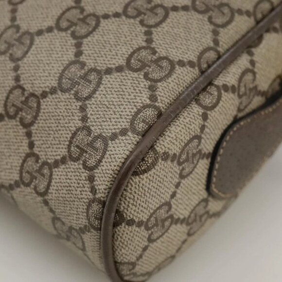 GUCCI Web Sherry Line GG Supreme Shoulder Bag PVC Beige Red Green Auth mr832 - Picture 5 of 16